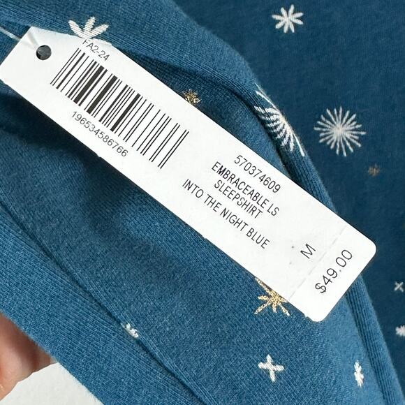 SOMA‎ Embraceable Sleepshirt Into the Night Blue Womans Medium NWT - Picture 5 of 9
